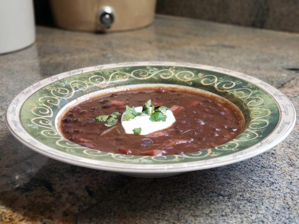 creamy black bean soup